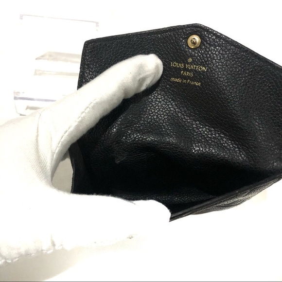 Authentic Louis Vuitton Black Empriente Leather Key Pouch Black Noir Wallet - Picture 10 of 10